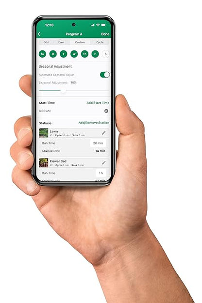 Rain Bird ARC4 App-Based Indoor Smart Irrigation WiFi Timer/Controller, 4-Zone/Station, EPA WaterSense Certified, Compatible with Alexa, Indoor 4-Station