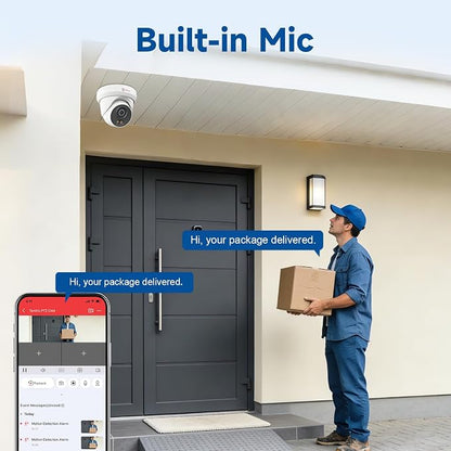 Anpviz 8CH PoE Security Camera System, 8X 5MP Turret Cams, 6MP NVR (No HDD)