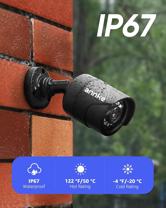 ANNKE 1080p Security Camera 4-in-1 CCTV Bullet Wired Cam, AHD/TVI/CVI/CVBS