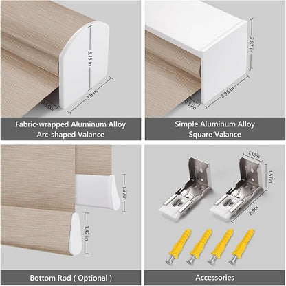 ZSTARR Motorized Roller Shades Blackout Smart Roller Blinds with Remote Control Rechargeable Blind Compatible with Alexa Automatic Window Shades for Home Custom Size (LF Coffee)