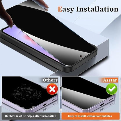 Asstar [2 Pack Privacy Screen Protector for Samsung Galaxy A37 5G, 9H Tempered Glass Privacy Samsung Galaxy A37 5G Privacy Screen Protector,Anti-Scratch Case Friendly Easy Install Accessories