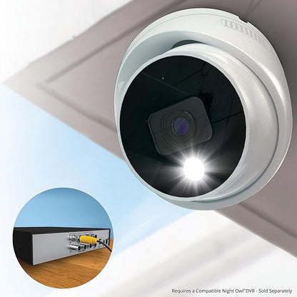 Night Owl Add On Wired 4K HD Indoor/Outdoor Deterrence Dome Cameras with 2-Way Audio (2 Pack)