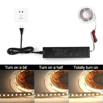 VST 60W LED Power Supply, 100V-240V AC to 12V DC Low Voltage Transformer with 12V JST Ports, Lighting Power Unit for Home Cabinet Use, ETL Listed, Black