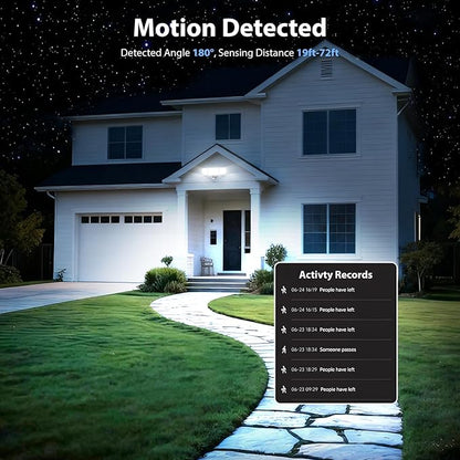 120W Smart Flood Light Outdoor, 12000lm Motion Sensor Outdoor Lights, WiFi Alexa Floodlight APP Control, 2700K-6500K Motion Lights for Outside, IP65 Waterproof LED Security Light, Black