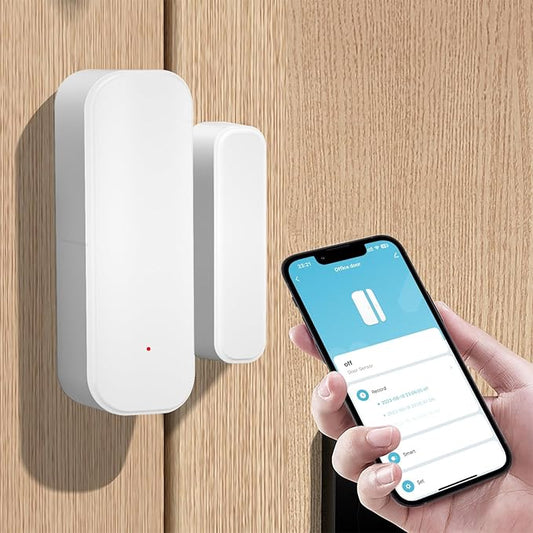 WiFi Door Sensor, Smart Window Door Sensor, Alexa Door Window Contact Sensor for Home Security, Door Open Detector with Alert Notification Compatible with Amazon Alexa, Assistant (1 Pack)
