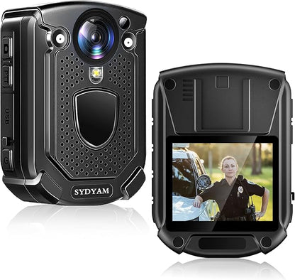 4K 512GB Body Camera, 10-12Hrs Battery IP68 Waterproof Body Cameras with Audio and Video Recording, H.265 Video Code Body Cam for Police Security Train Conductor Delivery Waiter