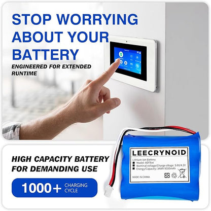 9500mAh 3.6V Replacement Battery 300-10186 for ADT Command Smart Security Panel ADT5AIO-1 ADT5AIO-2 ADT5AIO-3 ADT7AIO-1, Honeywell ADT 2X16 AIO Home Security System Keypad ADT2X16AIO-1 ADT2X16AIO-2