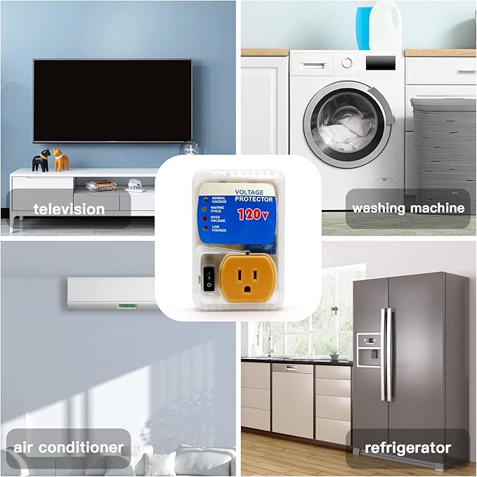 [ETL Listed] BSEED Surge Protector, Surge Protector Outlet for Home Appliances, Power Surge Protector Suit for Refrigerator, TV, Computer and Freezer, Adjustable Voltage Regulator, 120V,1800W, 2 Pack