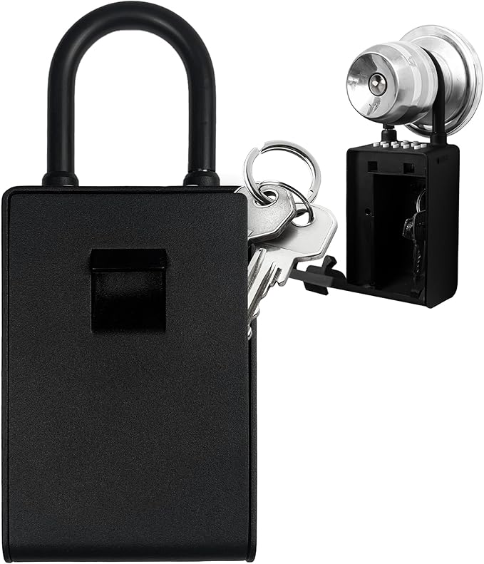 Kingsley Smart Wall Mount Key Lock Box with Bluetooth Keyless Entry, Extra Large for Keys & Access Cards, Auto Lock, App Control, IP65 Waterproof, Secure Code, for Home, Office, & Airbnb (Standard)
