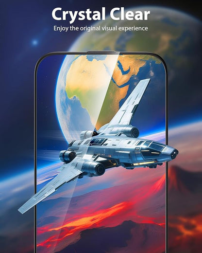 Mkeke for iPhone 17 Screen Protector 3 Pack, [9H+ Hardness] [Military-Grade Drop Protection] [Sensitive Touch] [Easy Installation] [HD Clear] Full Edge Coverage Tempered Glass