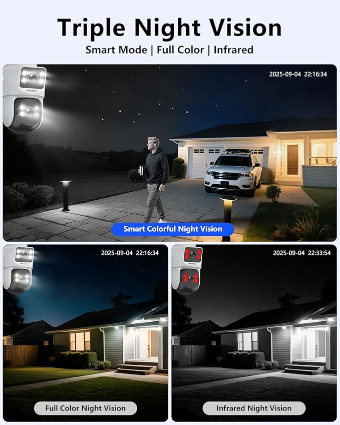 【Auto Tracking & 2-Way Audio】 4K 8MP Wired Security Camera System, Outdoor POE PTZ IP Cameras, Home Video Surveillance Camera Systems