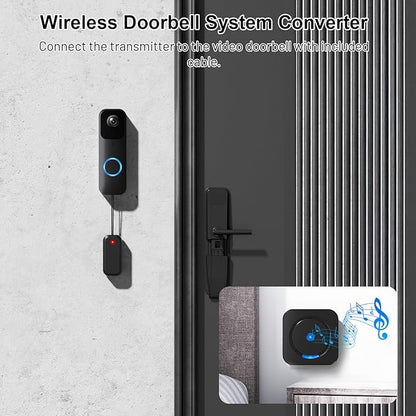 Wireless Doorbell Chime Extender - Compatible with Blink Video Doorbell, Easy Setup, 110 dB Loud Alarm (1 Video Doorbell Extender 1 Receiver）