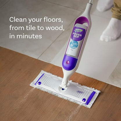 Swiffer Power Mop Refill Solution,Floor Cleaner for Mopping Tile,Vinyl,Laminate,Wood in Home,Bathroom,Kitchen, Multipurpose-Surface Solution for Floor Cleaning, Lavender Scent, 25.35 oz (Pack of 10)