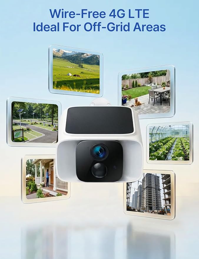 MOES 4G LTE Cellular Security Camera,360-Day Unlimited Data,No WiFi Needed