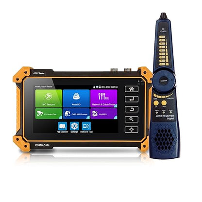IP Camera Tester Monitor, 8MP AHD CVI TVI SDI CVBS IP Camera Test,4K HD Display Video Monitor 5inch IPS Touch Screen IPC Tester Support POE PTZ RS485 HDMI & VGA Input DC12V Output