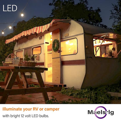 LED 12V Light Bulb, 100W Equivalent, Soft White 2700K, 13W 1200 Lumens, 12 Volt AC/DC, Non-Dimmable, E26 Base, Low Voltage Light Bulbs for Boat, RV, Shed, Off Grid Cabin, and Solar Power, 4-Pack