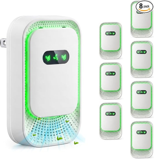 8 Pack Plug in Air Purifier,Quiet Air Ionizers for Home and Pet Odors