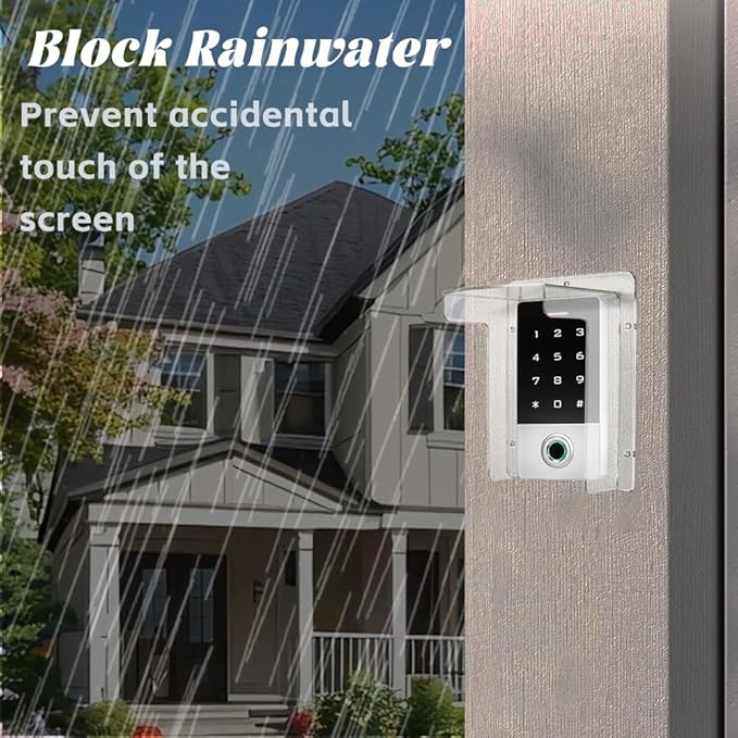 Doorbell Rain Cover Weatherproof for Ring Nest Video Doorbells, Universal Keypad Cover Protector for Outside Camera Door, Gate Access Control, Doorbell & Fingerprint Lock (Y110 - Without lid)