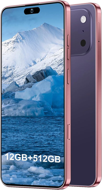 17PM Smartphone: Snapdragon 8 Gen 3, 12GB RAM + 512GB Storage, 7000mAh Battery, 6.99-inch Display, 68MP+108MP Camera, Android 15, 5G, Dual SIM - Superior OS Outperforms Competitors (Dark Purple)