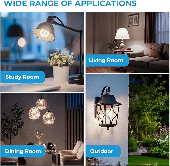 GvvooHome E26 G16.5 Edison LED Bulb, Dimmable 4W 40W Equivalent, 4000K Neutral White, Round Globe Bulbs for Chandeliers, Ceiling Fan, Vanity & Pendant Lights, 90+ CRI, 400LM, 6 Pack