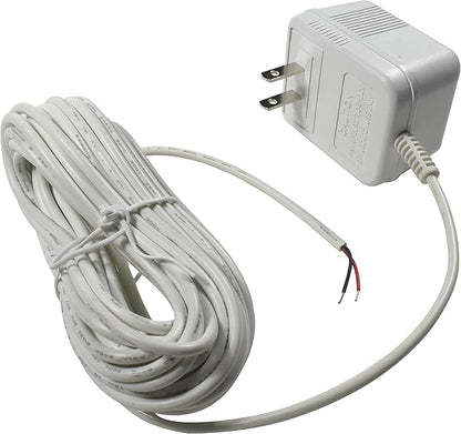 HQRP C Wire Adapter 24V AC Transformer - 25 ft Cable - ETL Listed - Compatible with Ecobee Nest Honeywell Emerson Smart Thermostats and Ring Wyze Blink Video Doorbells