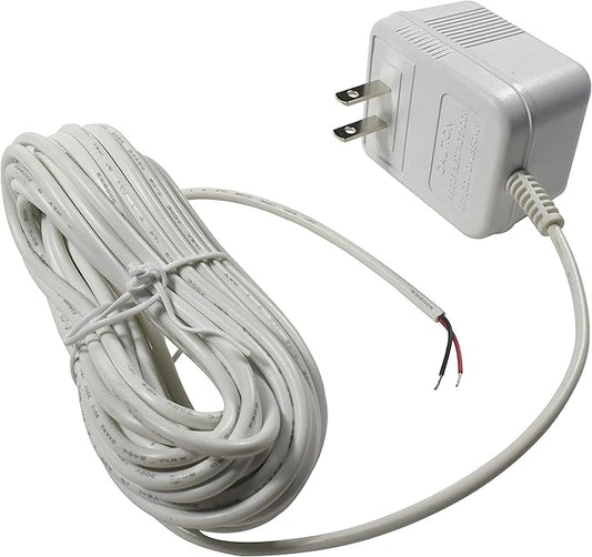 HQRP C Wire Adapter 24V AC Transformer - 25 ft Cable - ETL Listed - Compatible with Ecobee Nest Honeywell Emerson Smart Thermostats and Ring Wyze Blink Video Doorbells