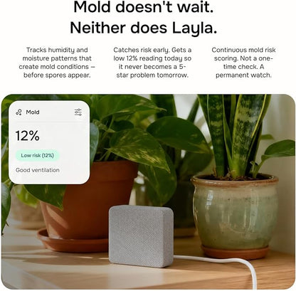 WiFi CO2 Detector & VOC Air Quality Monitor — Smart Indoor Tester with App Alerts, LED Display, Temp & Humidity Tracker for Home, Office, Bedroom & Airbnb (Alexa & Google Home)