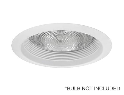 NICOR Lighting 6 inch White Airtight Recessed Cone Baffle Trim, Fits 6 inch Housings (17550A)
