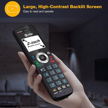 AT&T DLP70090 Expansion Cordless Handset ONLY – Compatible ONLY with DLP73290, DLP73390, DLP73490, DLP73590 Base Systems – Long Range DECT 6.0, Bluetooth Connect to Cell, Intercom, Speakerphone