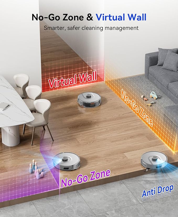 Robot Vacuum Cleaner 20,000Pa Robot Vacuum and Mop,90 Day Self Emptying Vacuum Robot,Lidar Navigation,5G/2.4GWiFi APP Aspirateur Robot,Self-Charging Robot Vacuums for Pet,Floor,Carpet R11Gray