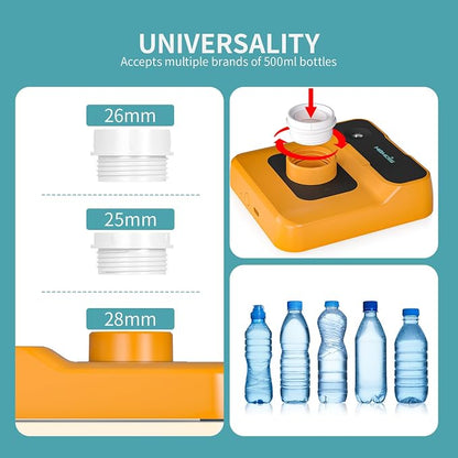 Travel Humidifier, Portable Small Humidifier for Plants, Bedroom, Office, Hotel or Car, Battery Operated Mini Cool Mist Humidifiers, Quiet 23dB, Auto-off, Night Light & BPA-Free, Orange