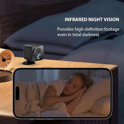 Mini Camera, 1080P Wireless Indoor Camera for Home Security, 60-Days Battery Life, AI Motion Detection Alerts, Auto Night Vision, Free Cloud Storage, No Need Micro SD Card, App Remote Viewing