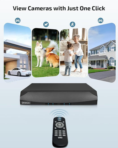 4K Wired Security Camera System, Outdoor PoE Video Surveillance System