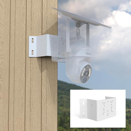 Corner Mount Compatible with SEHMUA Solar Security Cameras (RBX-S45/ RBX-S44/RBX-S40/RBX-S73/RBX-SD22) and Reolink Argus PT 3MP/4MP/5MP/2K, 4K/8MP, Reolink Go PT Ultra Camera（White）