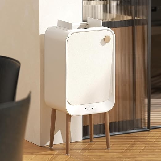 Motion Sensor Trash Can - Automatic Touchless 5.5 Gallon / 20L Garbage Bin for Bathroom Livingroom, Bedroom, Office (White)