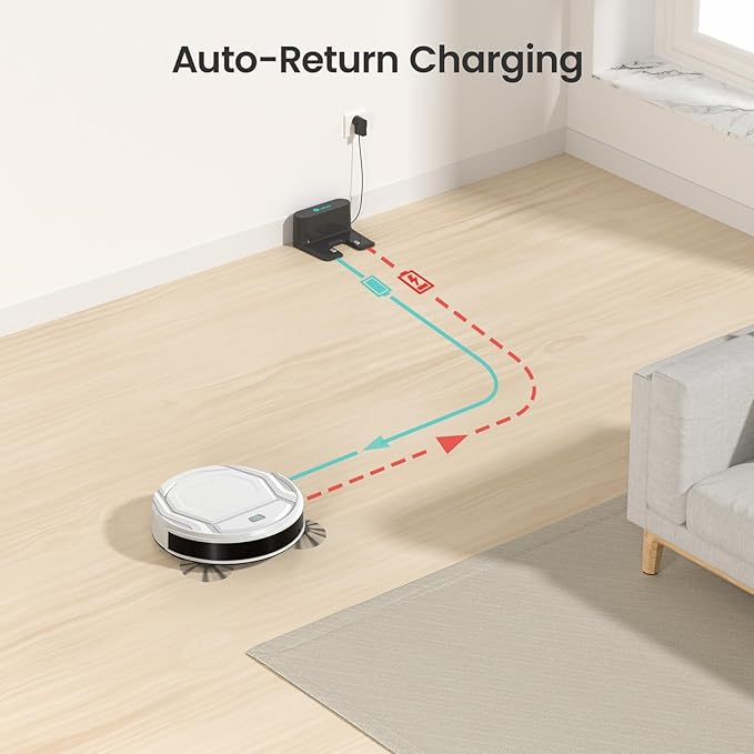 Lefant M310 Robot Vacuum Cleaner, 4500Pa Powerful Suction, PreciSense Obstacle Avoidance, Slim, Quite, 160 Mins Self-Charging Robotic Vacuums, WiFi/App/Voice, Ideal for Pet Hair Hard Floors, Gray