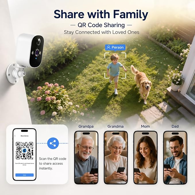 XVIM 2K Security Cameras Wireless Outdoor,Wireless Camera Outdoor