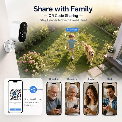 XVIM 2K Security Cameras Wireless Outdoor,Wireless Camera Outdoor