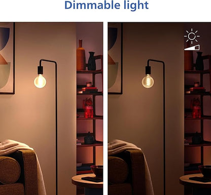 Philips Smart Vintage Amber G25 25W Color Filament LED Smart Bulb 4 Pack - E26 Indoor -Connect to Your Wi-Fi - Control with Voice or App - Powered by WiZ Connected