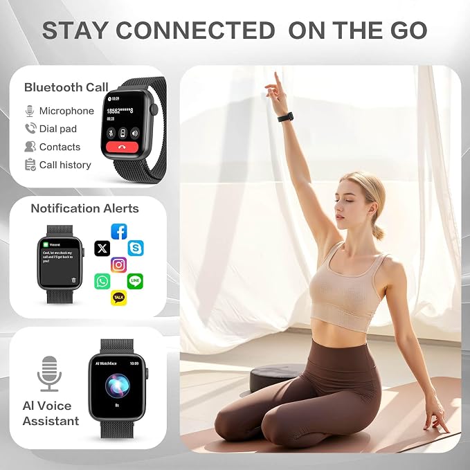 EarlySincere Smart Watch for Men 1.9" HD AMOLED AOD, DA GPT, AI Watch Face