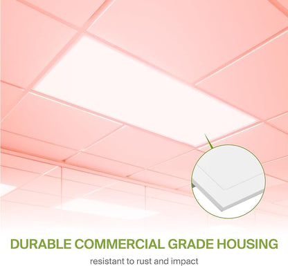 ASD 2 Pack 2x4 Smart RGBW LED Flat Panel Light - 40W UL | 4961LM 3500K 4000K 5000K Selectable Dimmable 2x4 LED Drop Ceiling Light Fixture | RGB Lights WiFi App Controlled Alexa & Google Assistant