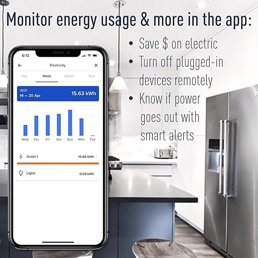 Legrand Radiant WNRR15LA 15 Amp Smart Outlet with Netatmo, Compatible with Alexa, Google Assistant & Apple HomeKit, 15A, Light Almond (1 Count)