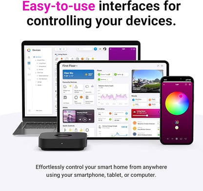 Homey Pro mini | Smart Home Hub for Home Automation – Features Zigbee, Ethernet, Matter & Thread. Compatible with Apple Siri, Amazon Alexa & Google Home.