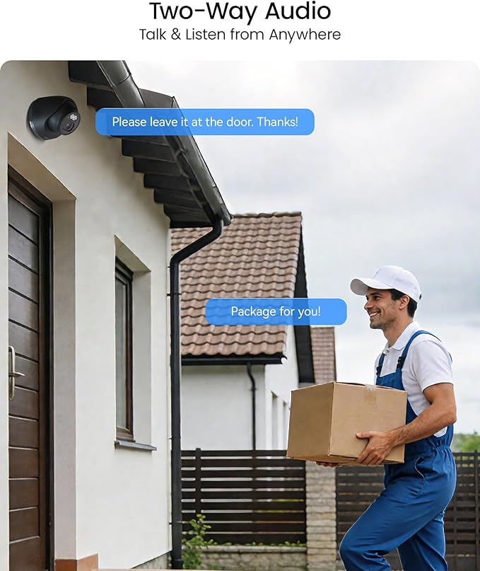 ZOSI C220 4Pack 4MP 2.5K QHD Add-On PoE IP Camera Outdoor, 1440p Surveillance Outdoor Camera to Home Security System, Only Work with ZOSI PoE NVR, 100ft Night Vision, AI Human Detection, One-Way Audio