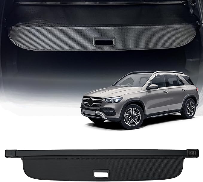 AUXKO Retractable Cargo Cover for 2026 2025 2024-2019 GLE 350 450 580 AMG 53 63S, Trunk Cover Luggage Security Cover for Benz GLE 2026 Shielding Shade Anti-Peeping Privacy Screen, Carbon Fiber