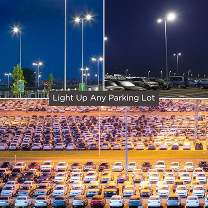 GoodBulb 283W Area Parking Lot LED Light High Output 34065 Lumens Wired 5000K Daylight HID Parking Lot Lighting Car Dealership Lighting 1 Pack