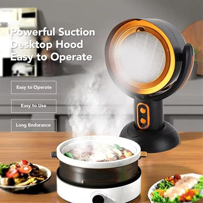 Smoke Buddy – Smoke Purifier for Smoking Indoors, Portable Rechargeable Smoke Fan for Smoking Indoors with Removable Washable Filter – Eliminates Smoke & Odors for BBQ & Hot Pot (gold,rechargeable)