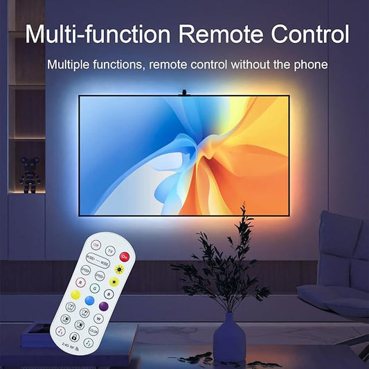Llumtang TV Backlight for 65-70 inch TVs | Color-Sync Technology | Multi-Color LED RGBMC Lights | Wi-Fi | App Controlled | AI Sync Sensor | Immersive Viewing Experience | Ambient Light