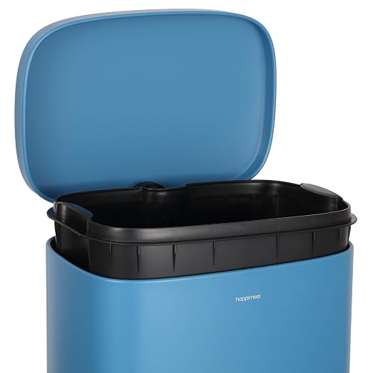 happimess Curtis 8 Gal Step Trash Can Soft Close 25", Bright Cobalt Blue