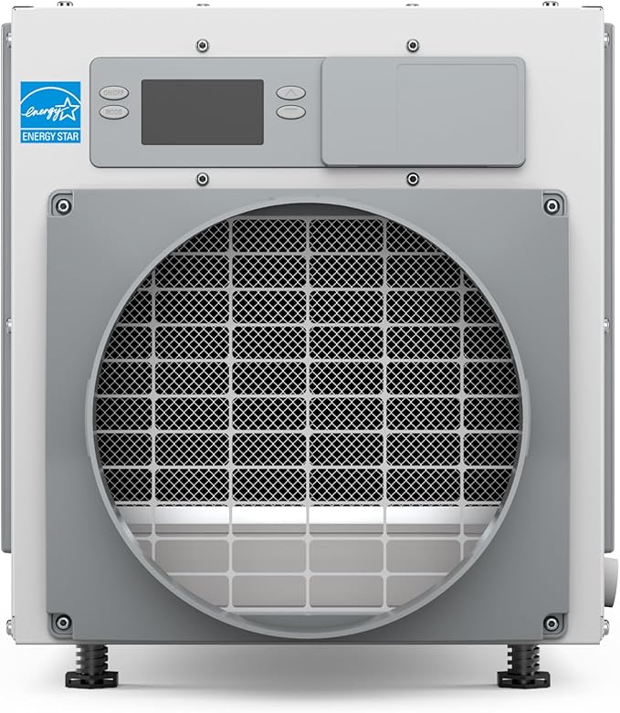 AprilAire E100 Pro 100-Pint Whole-House Dehumidifier + Model 76 Wall Mount Control, Commercial-Grade Dehumidifier for Basement, Crawlspace, or Whole House up to 5,500 sq. ft.